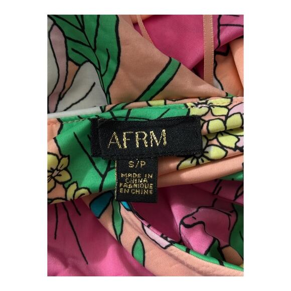 AFRM bodysuit Rosa Wrap Halter floral size Small S - Picture 6 of 7